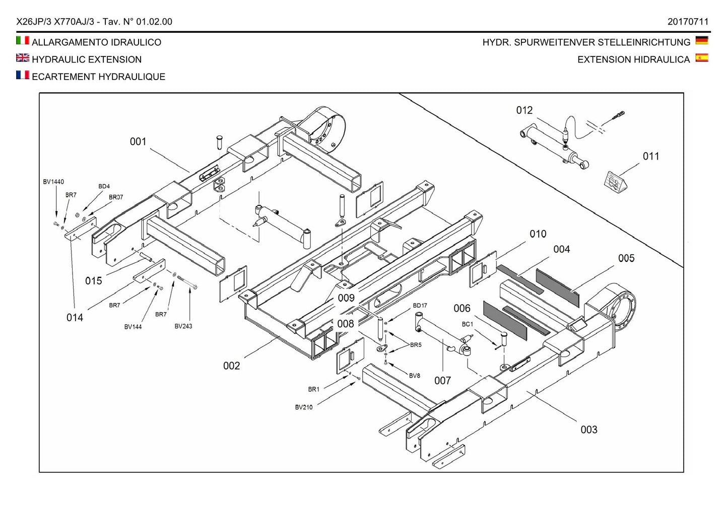 JLG GEN 3 X26JP GEN 3 X770AJ Compact Crawler Boom Parts Catalog Manual