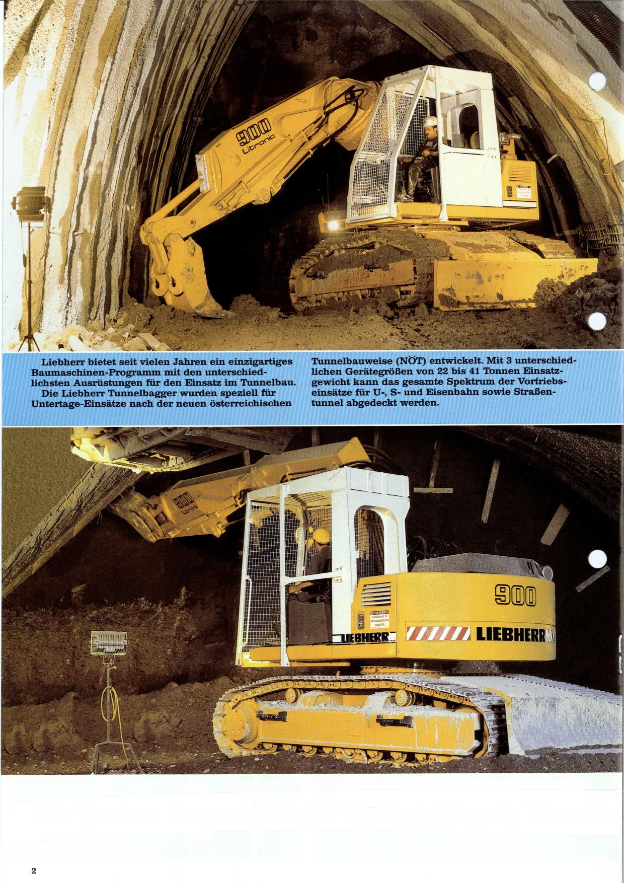 Liebherr R900 HDS Litronic Tunnel Excavator Operators manual serial 606/8559