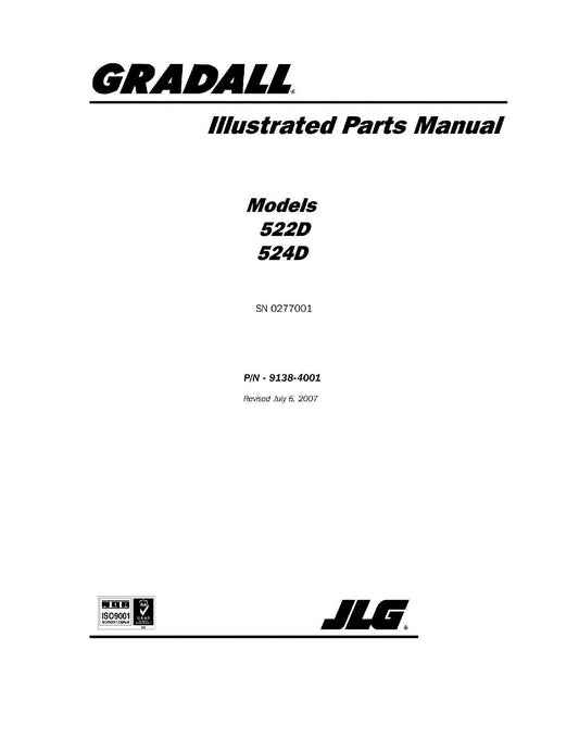 GRADALL 522D 524D Telehandler Parts Catalog Manual 91384001