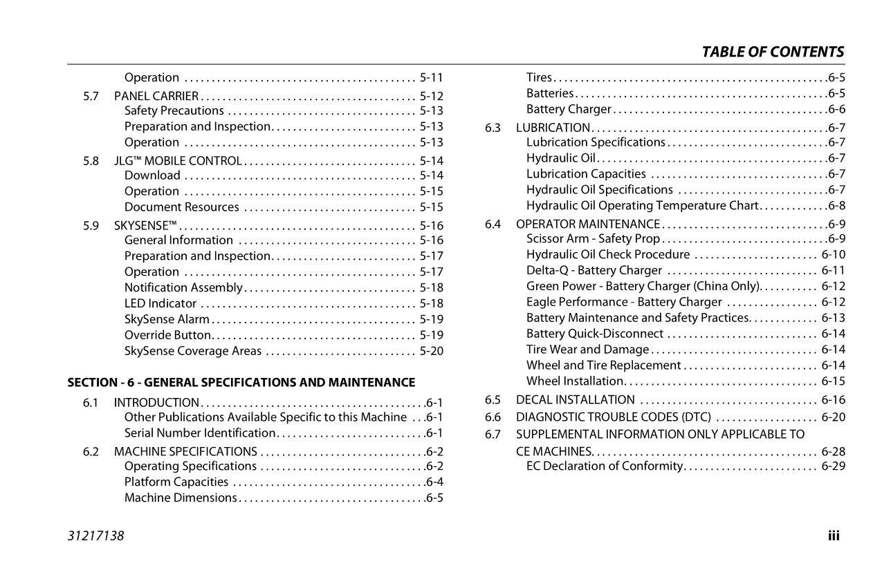 JLG R1532i R1932 R1932i Boom Lift Maintenance Operation Operators Manual