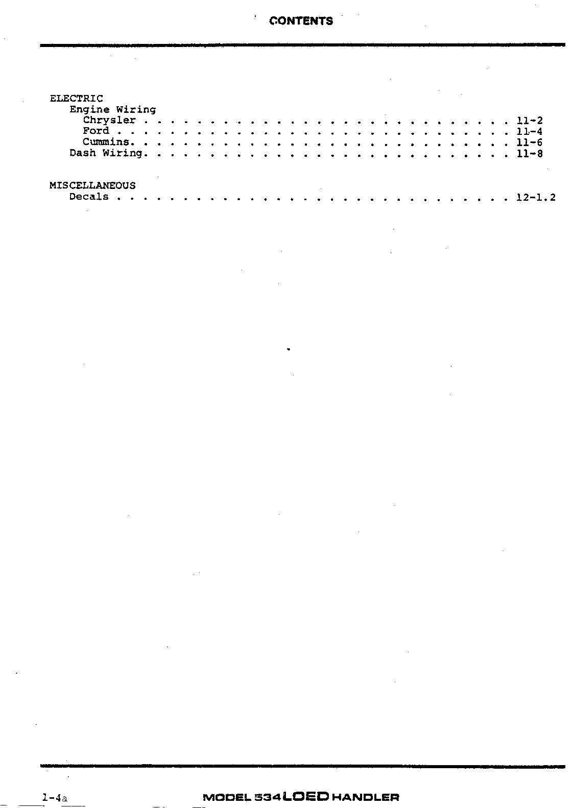 GRADALL JLG 534A LOED Telehandler Parts Catalog Manual