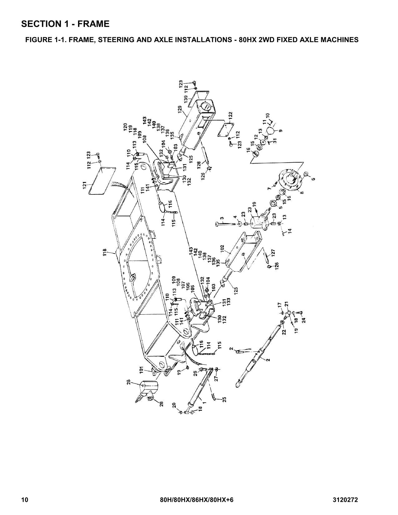 JLG 80H 80HX 80HX+6 86HX Boom Lift Parts Catalog Manual