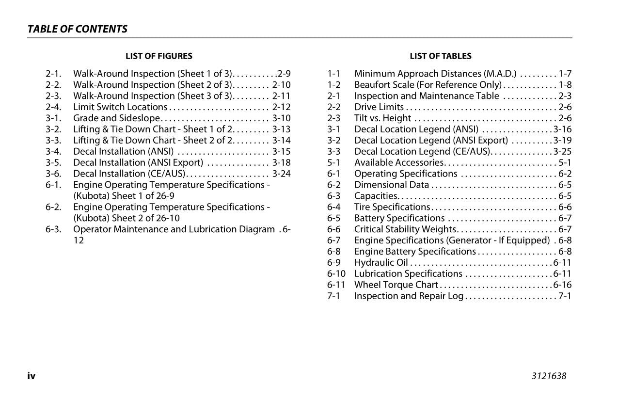 JLG 3369LE 4069LE M3369 M4069 Scissor Lift Operators Manual 3121638