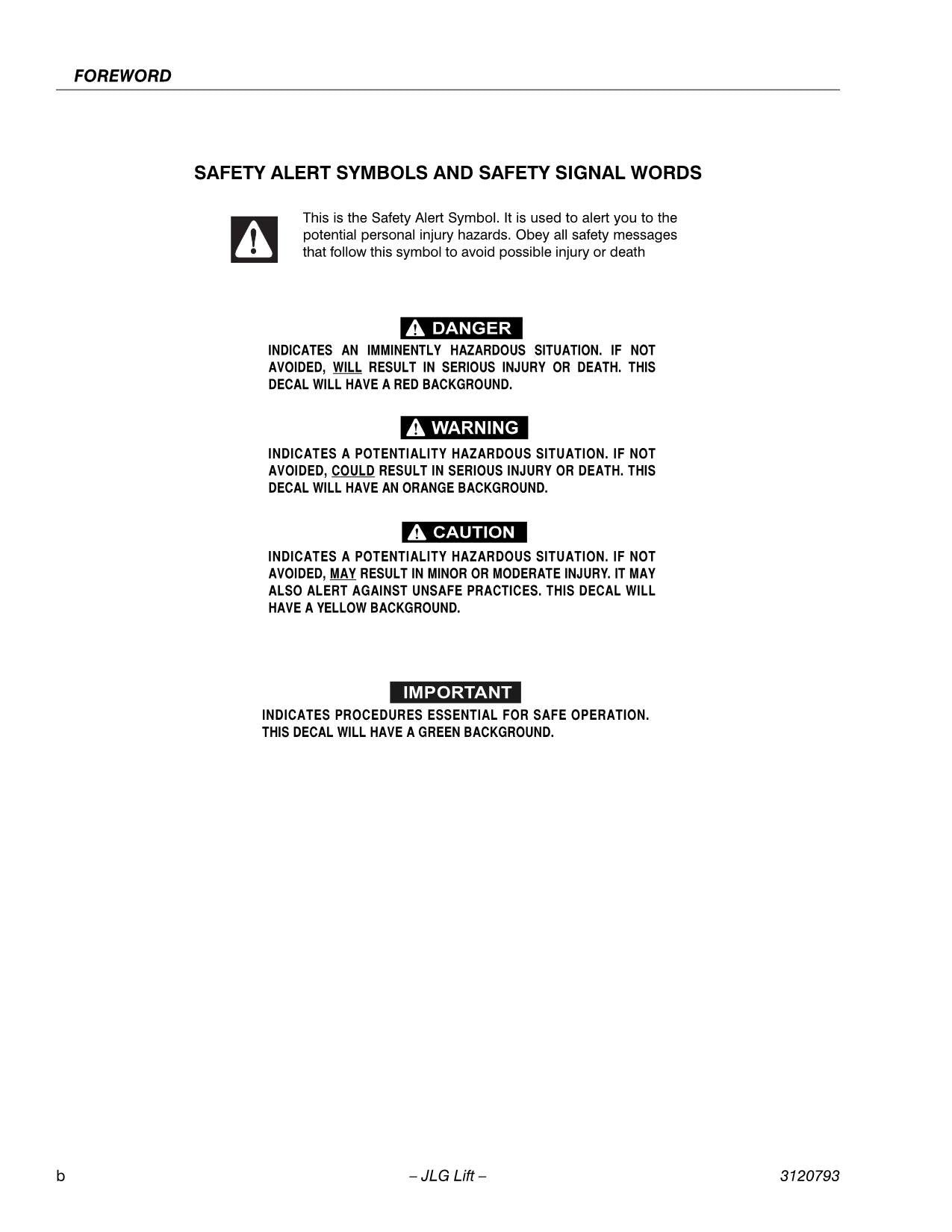 JLG 600SC 600SJC 660SJC Boom Lift Maintenance Operation Operators Manual 3120793