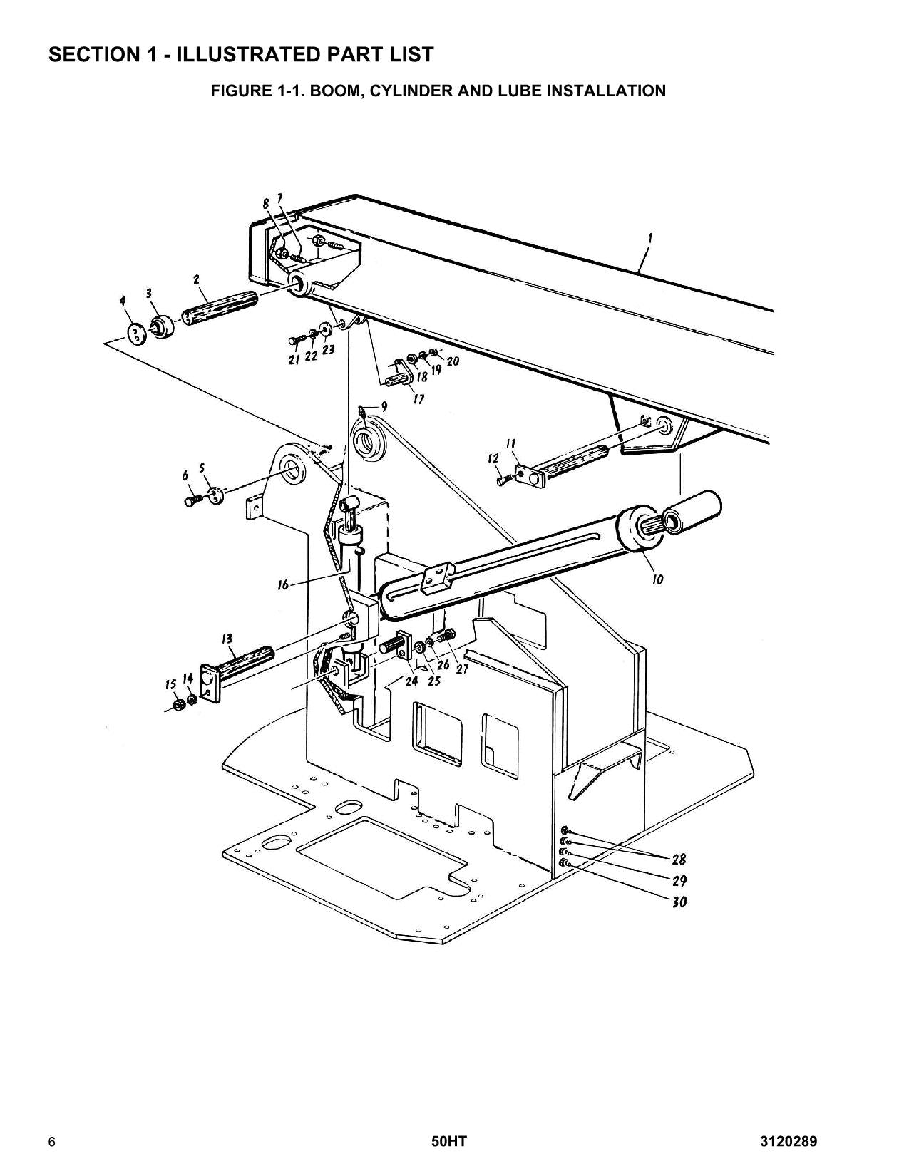 JLG 50HT Boom Lift Parts Catalog Manual