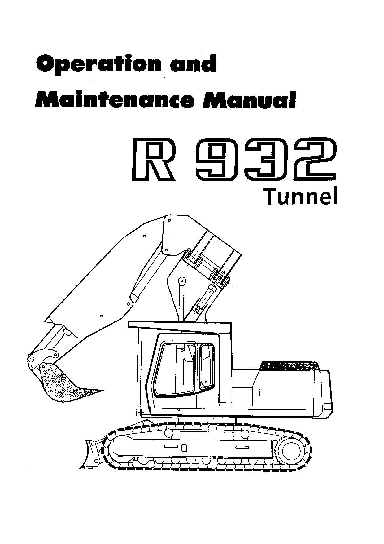 Liebherr R932 Tunnel Excavator Operators manual