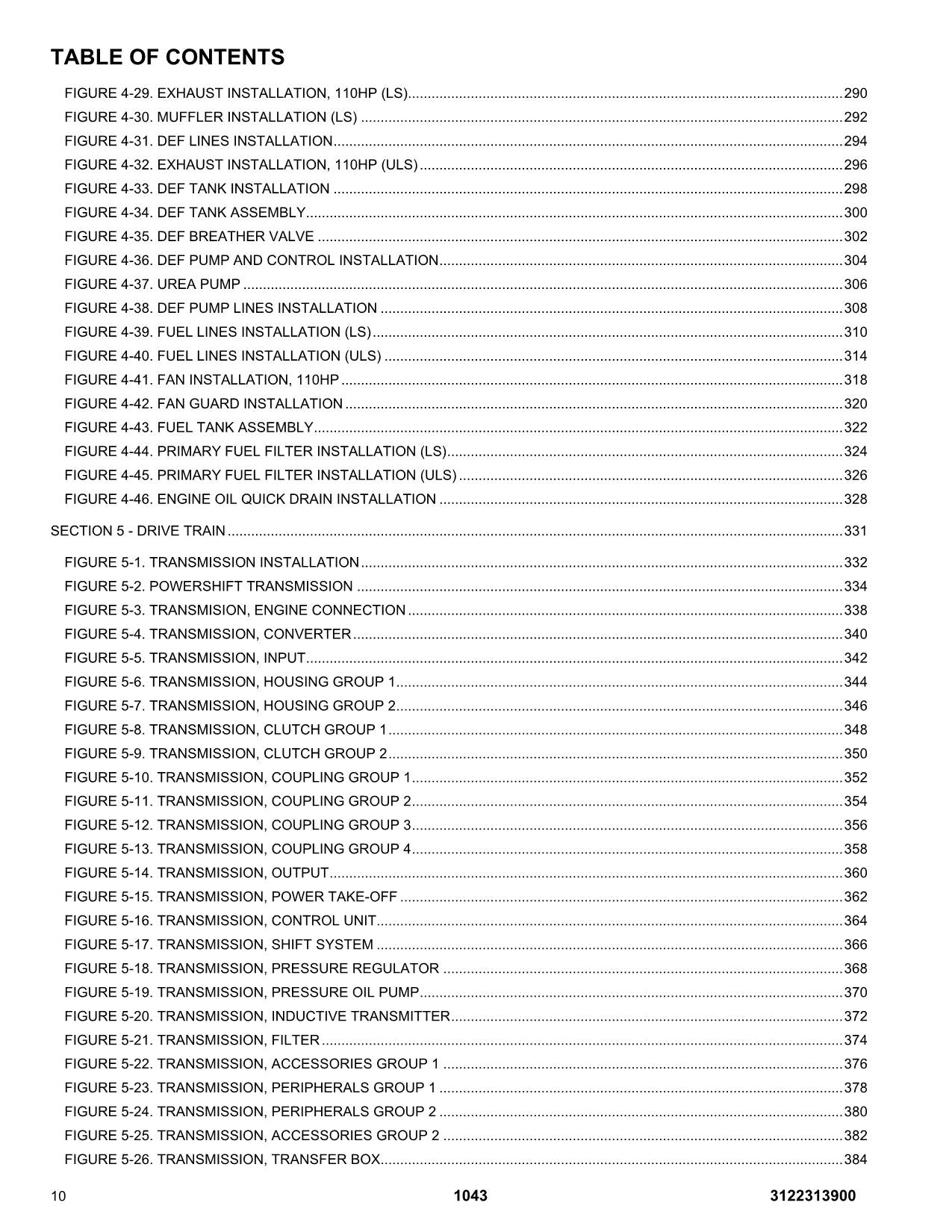 JLG 1043 Telehandler Parts Catalog Manual