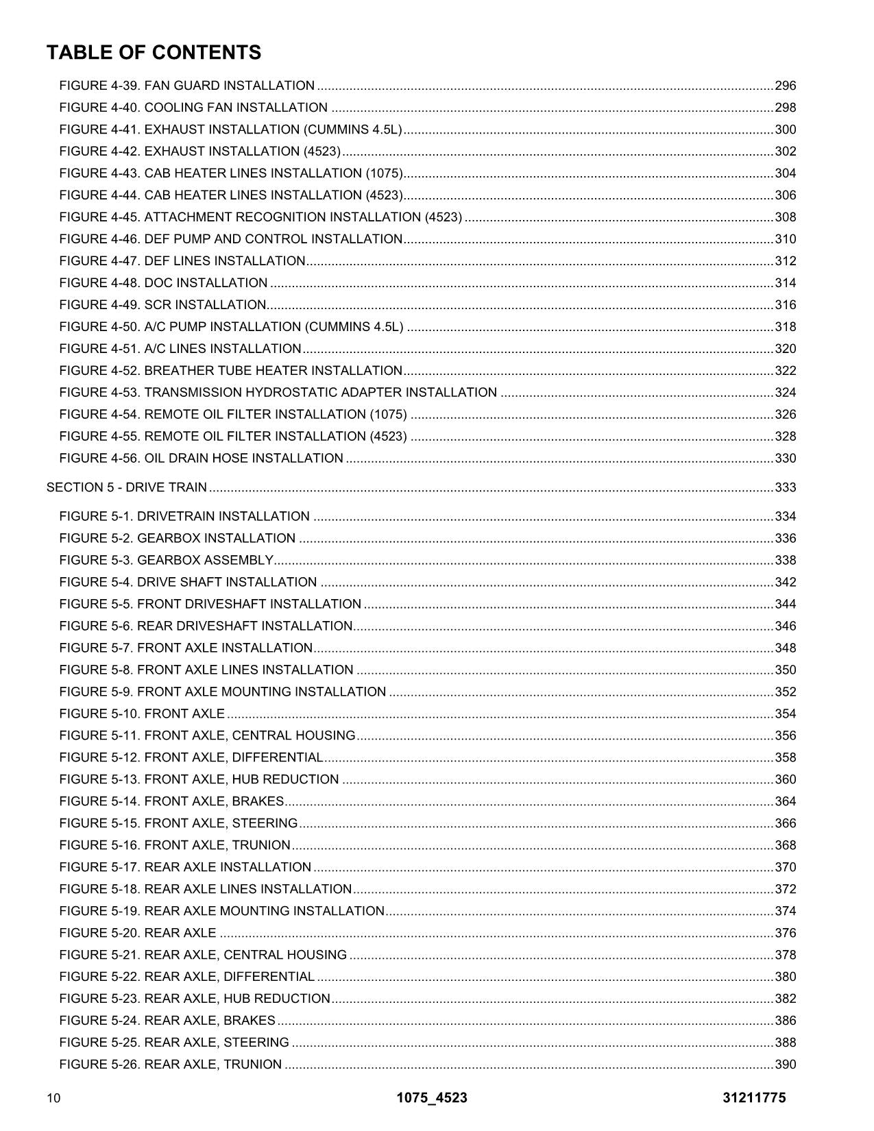 JLG 1075 4523 Telehandler Parts Catalog Manual 31211775