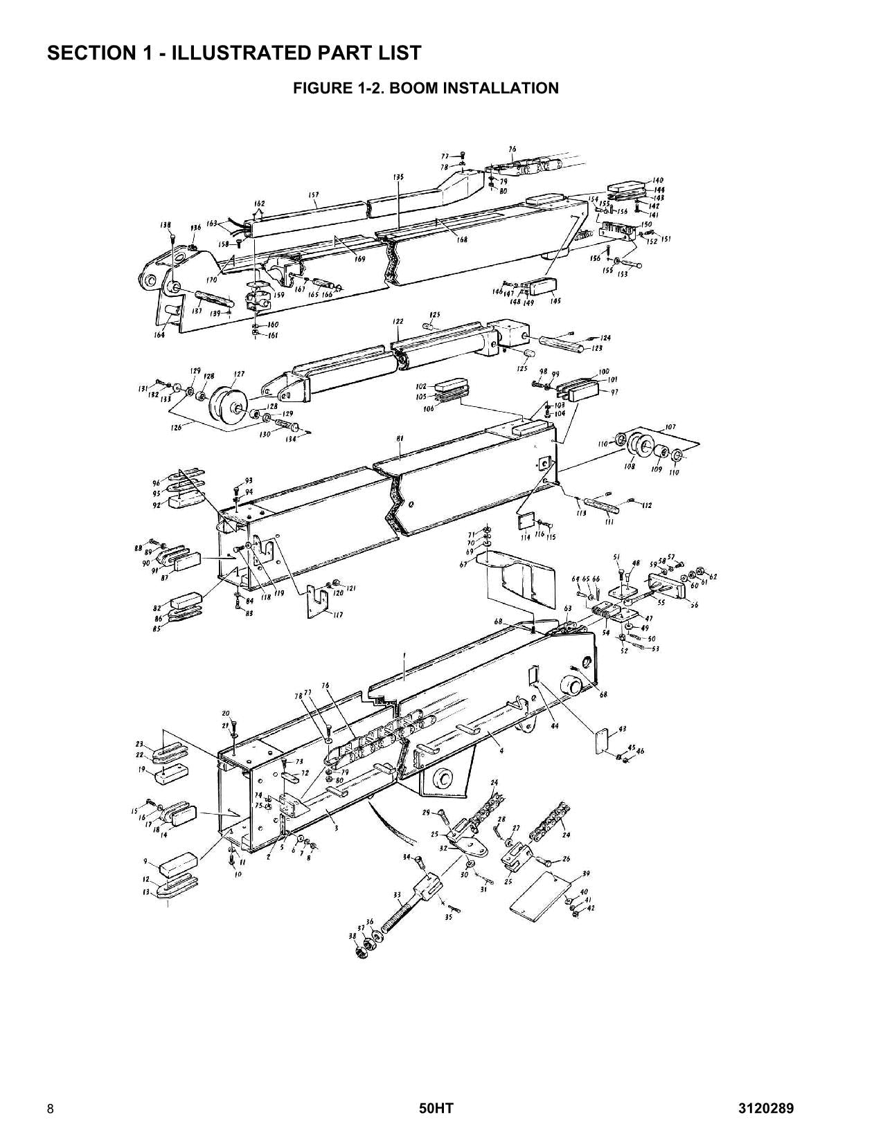 JLG 50HT Boom Lift Parts Catalog Manual