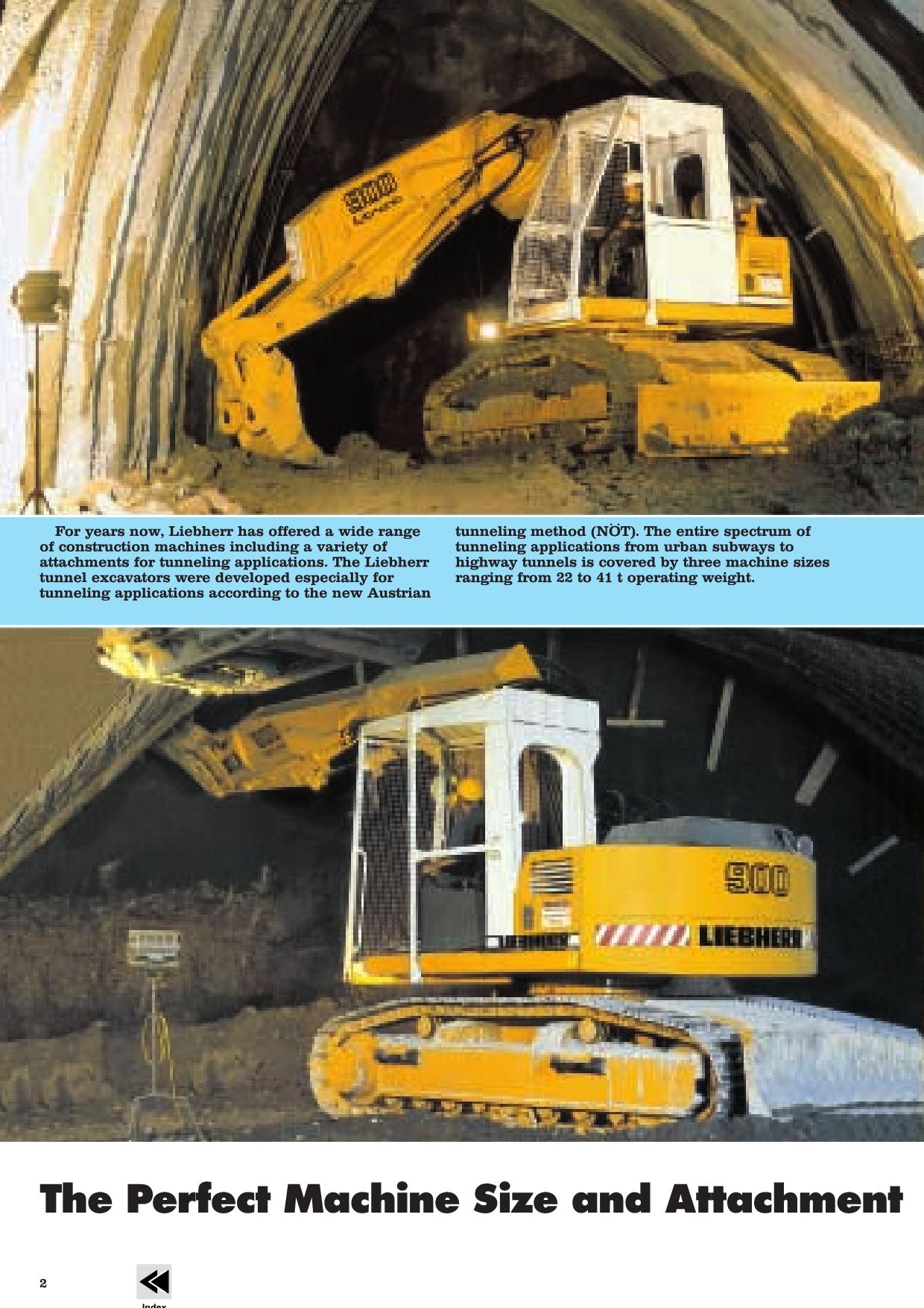 Liebherr R934 B Tunnel Excavator Operators manual serial 9995