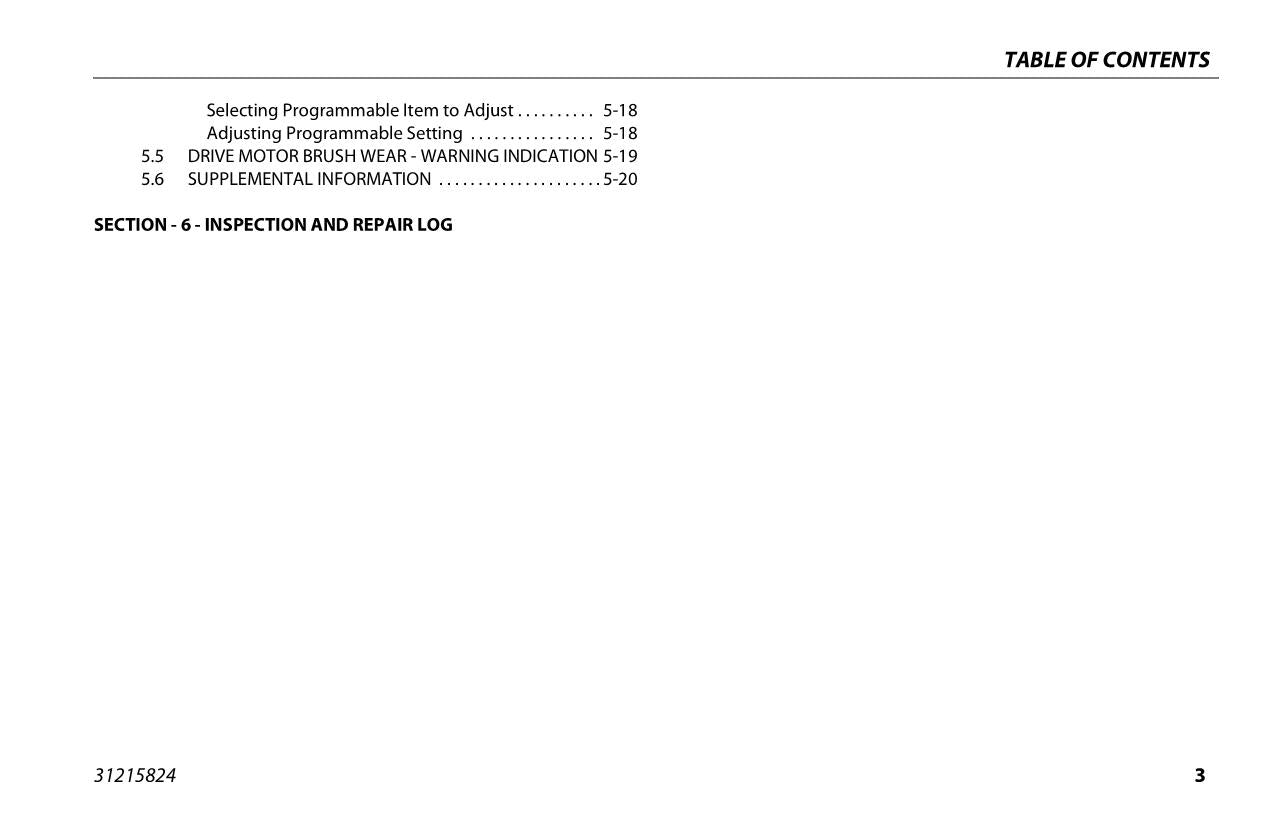 JLG 20MSP 20MVL Boom Lift Maintenance Operation Operators Manual