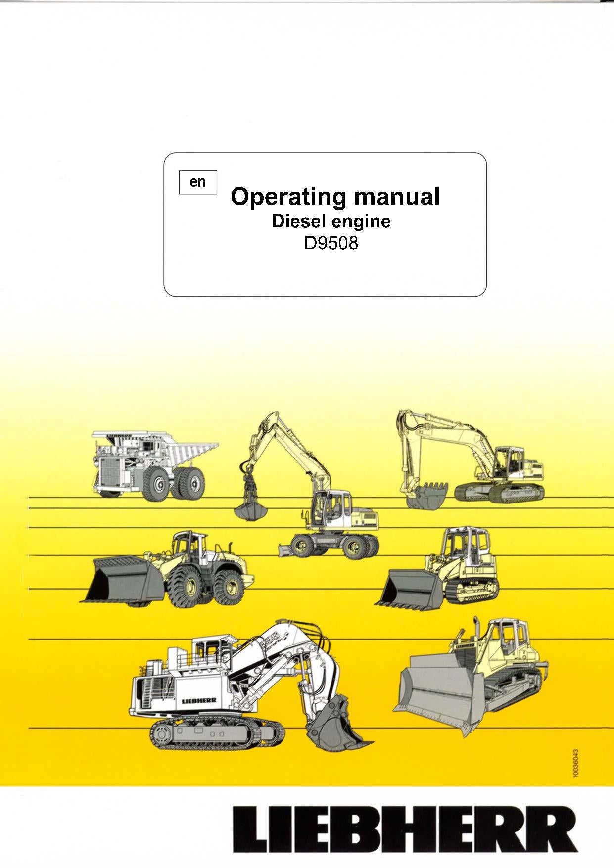 Liebherr D9508 engine Operators manual