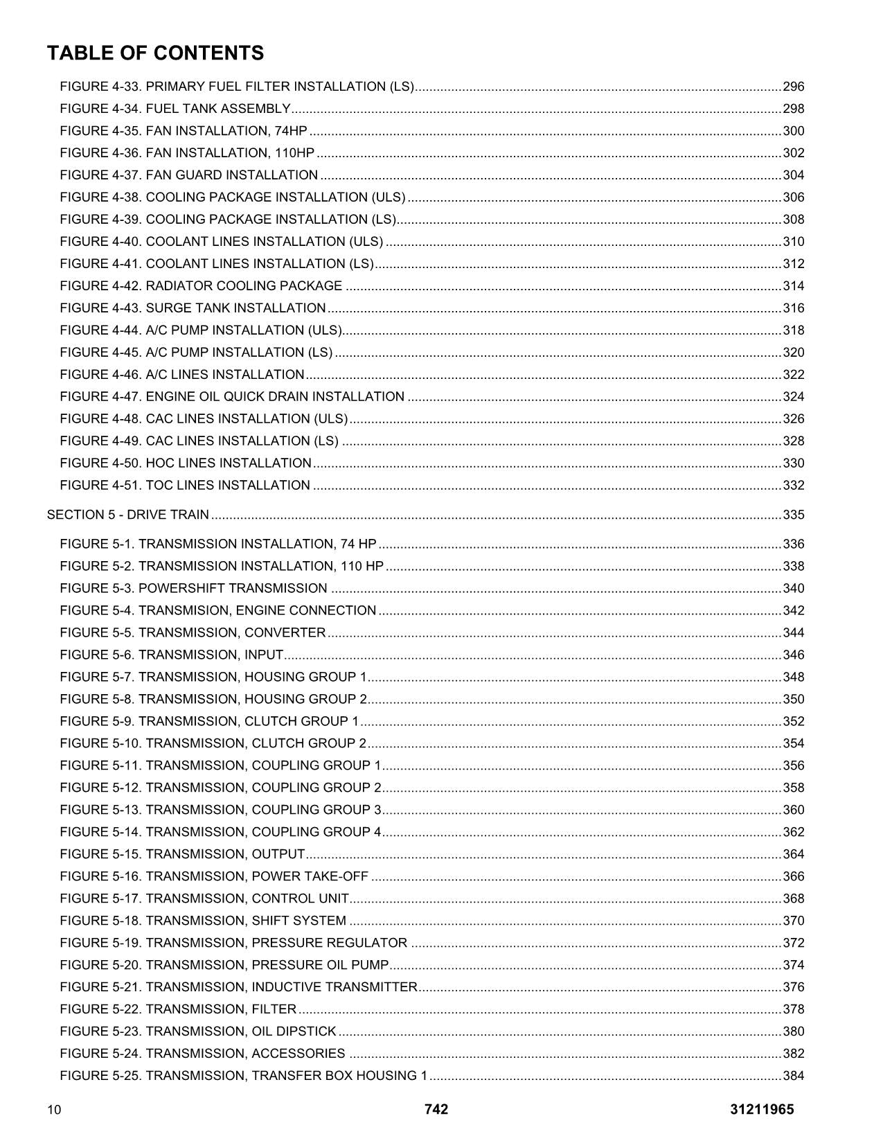 JLG 742 Telehandler  Parts Catalog Manual