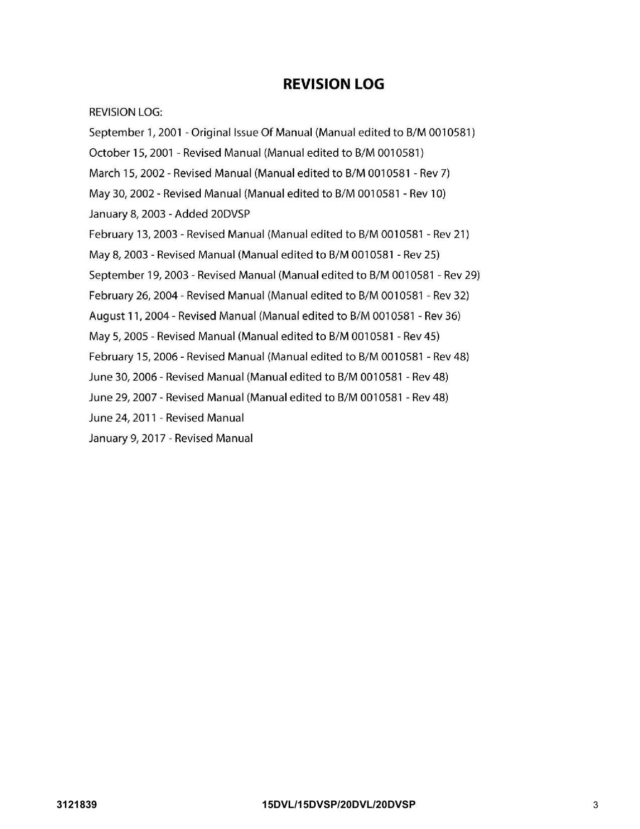 JLG 15DVL 15DVSP 20DVL 20DVSP Vertical Mast Parts Catalog Manual