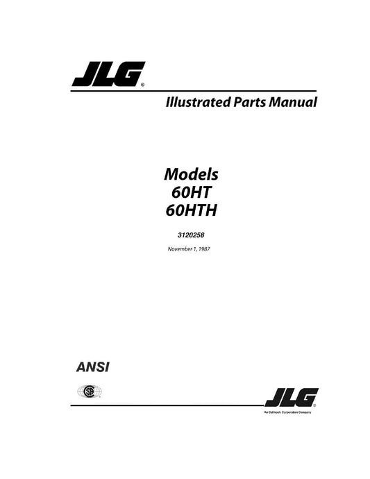 JLG 60HT 60HTH Boom Lift Parts Catalog Manual