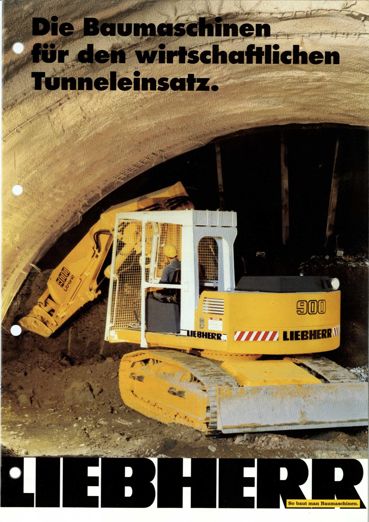 Liebherr R900 HDS Litronic Tunnel Excavator Operators manual serial 606/8559