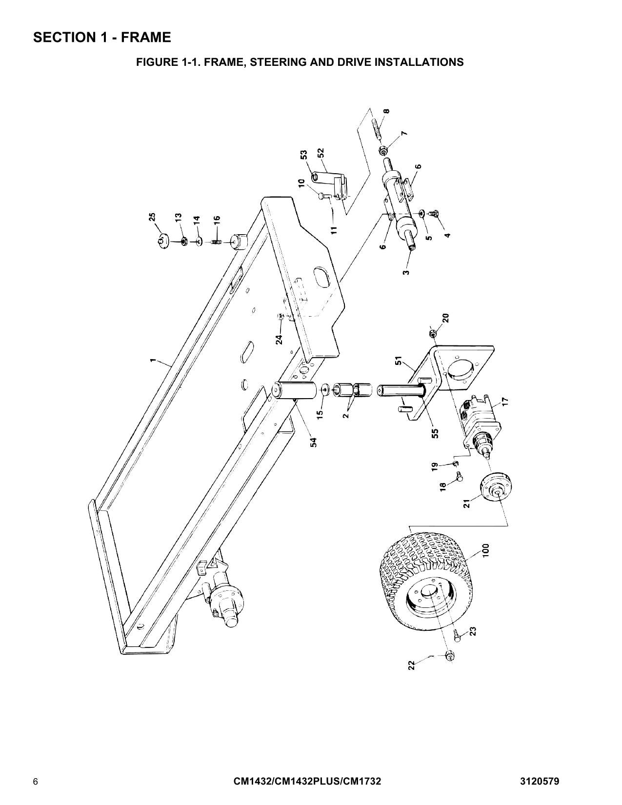 JLG CM1432 CM1432PLUS CM1732 Scissor Lift Operation Parts Service Manual 3120579