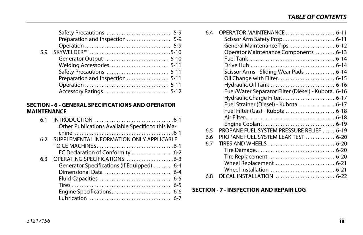 JLG 330LRT 430LRT Boom Lift Maintenance Operation Operators Manual