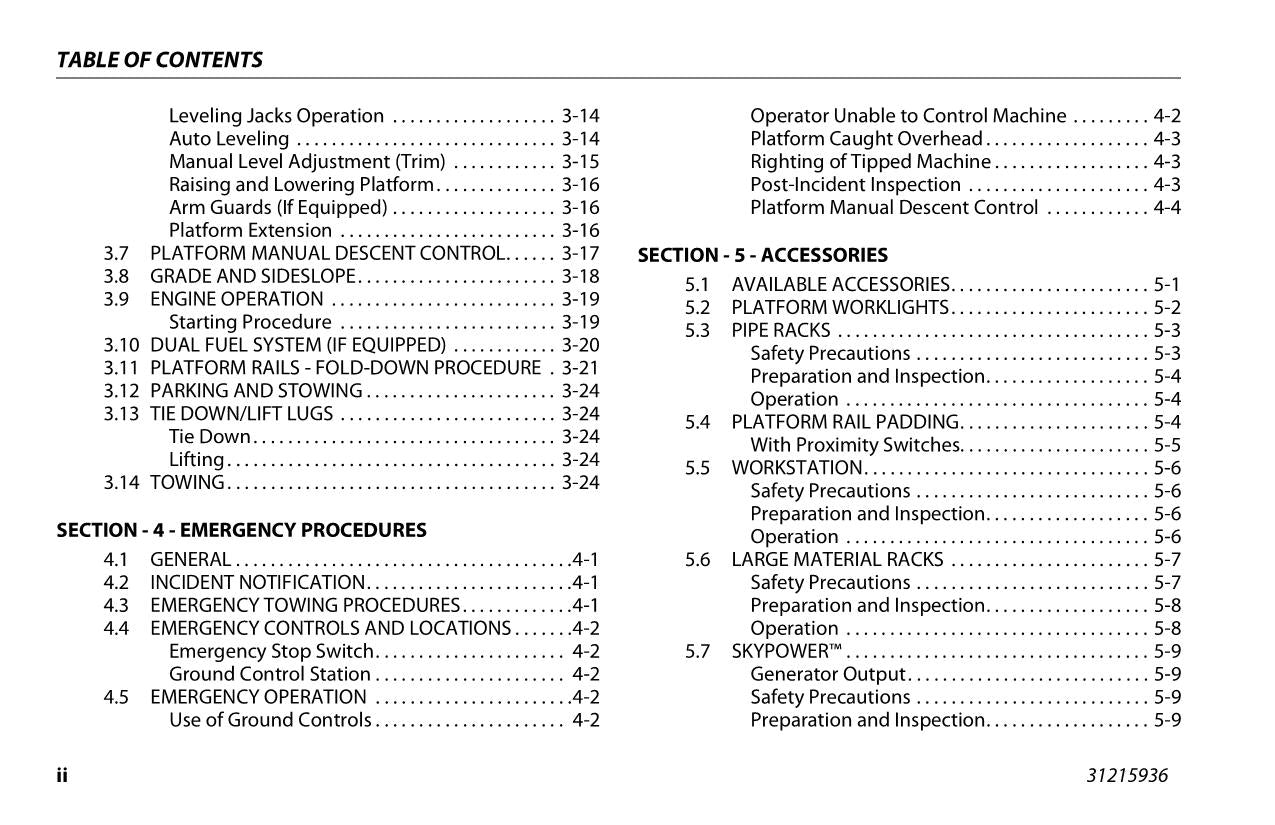 JLG RT3394 RT4394 Scissor Lift Maintenance Operation Operators Manual 31215936