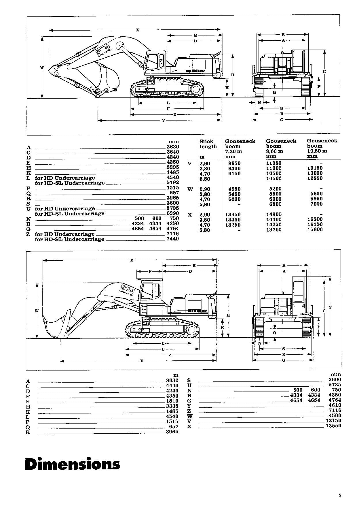 Liebherr R974 B Litronic Excavator Operators manual serial 1207