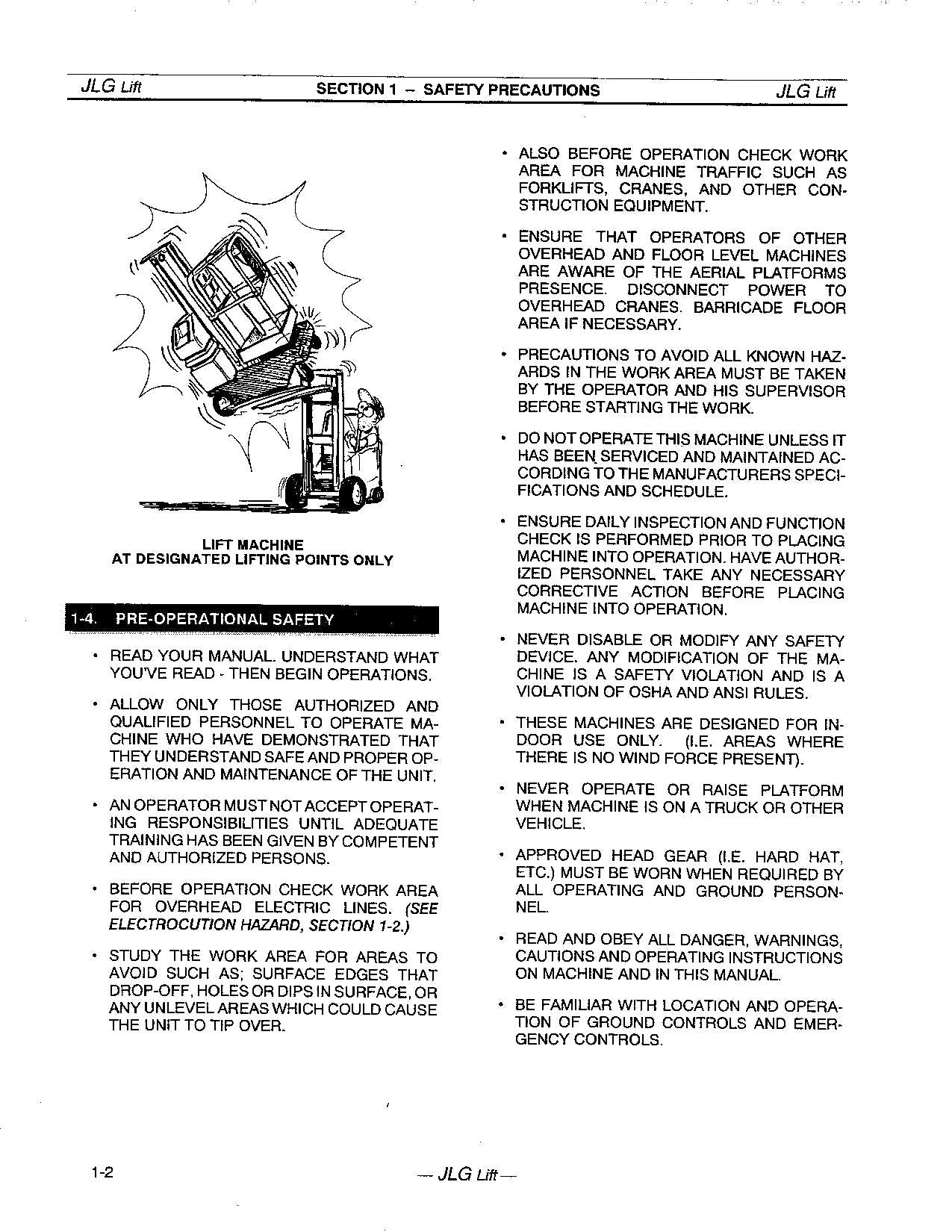 JLG 10VP 15VP 20VP- Operation Vertical Mast Operators Manual EN FR DE IT ES lang