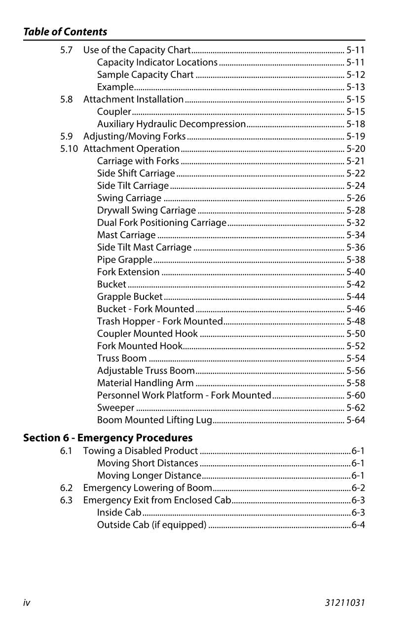 JLG 1043 1055 1255 642 742 943 Telehandler Operators Manual