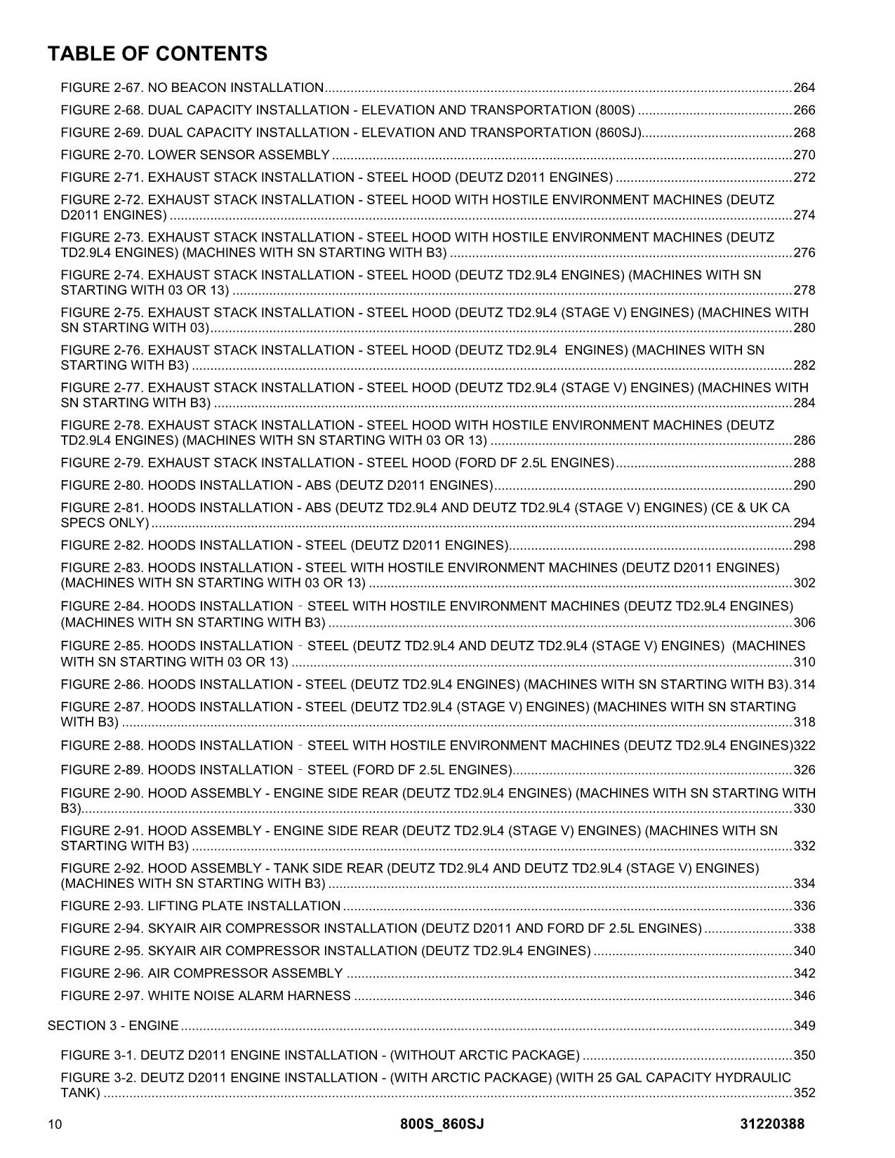 JLG 800S 860SJ Boom Lift Parts Catalog Manual 31220388