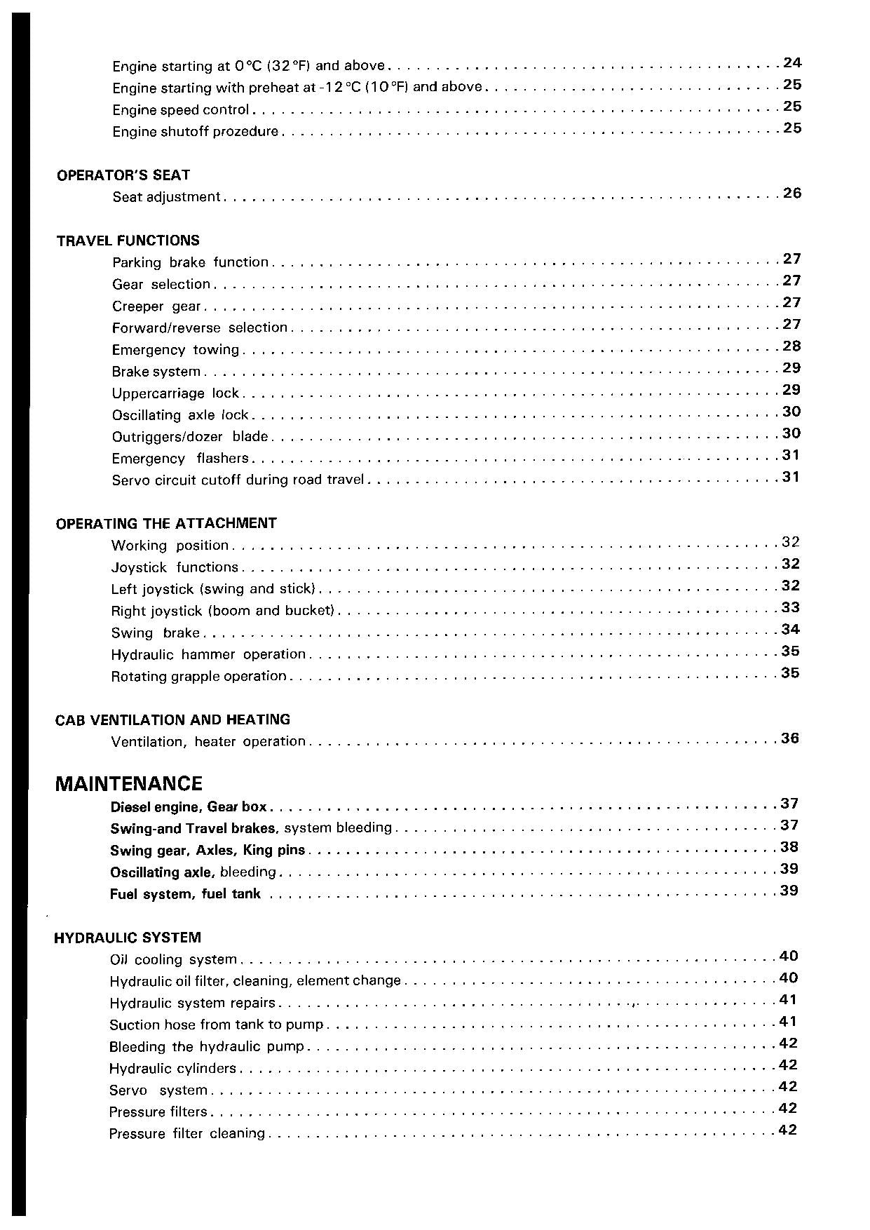 Liebherr A900 B Speeder Excavator  Operators manual