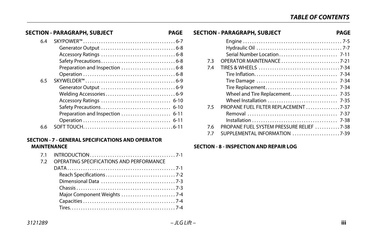 JLG 450A Series II 450AJ Series II Boom Lift Operators Manual