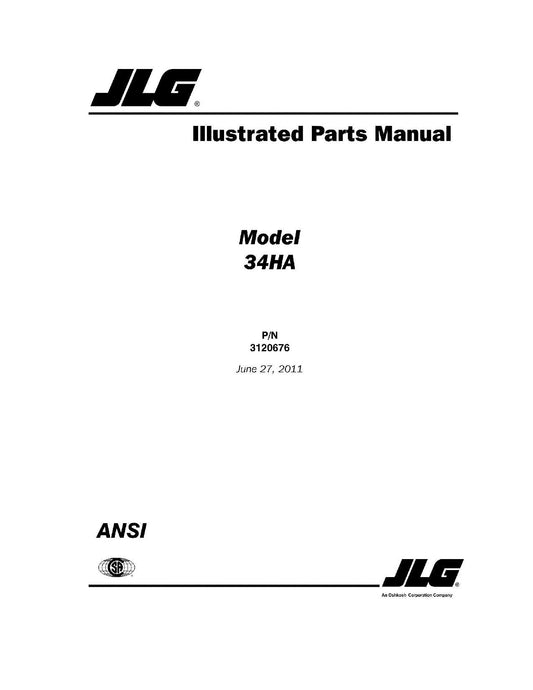 JLG 34HA Boom Lift Parts Catalog Manual