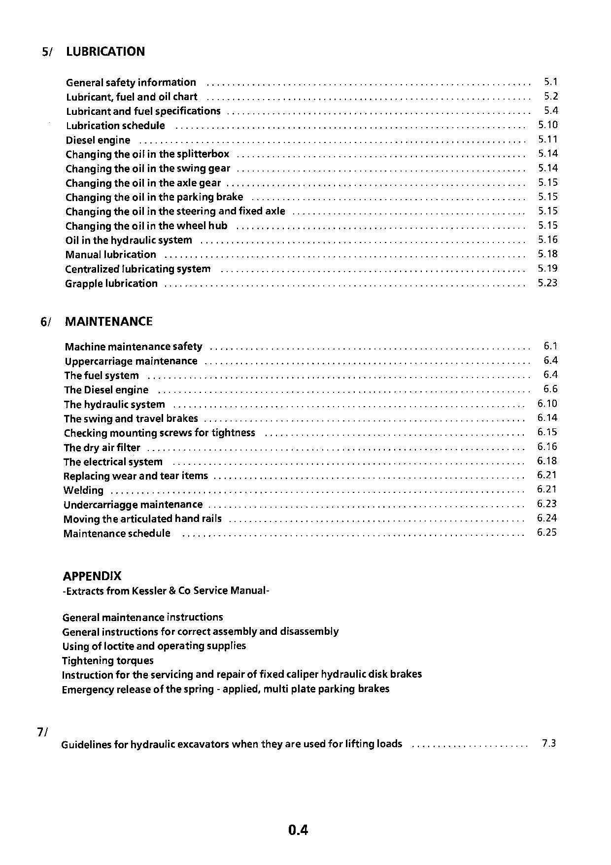 Liebherr A974 Litronic Excavator Operators manual