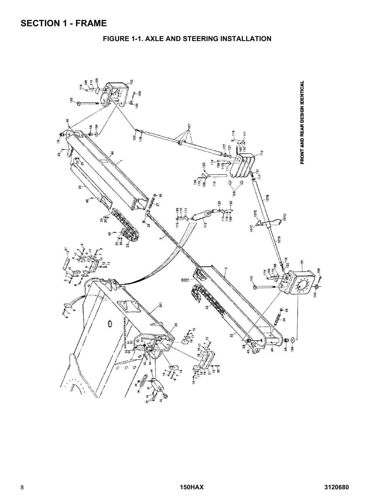 JLG 150HAX Boom Lift Parts Catalog Manual 3120680