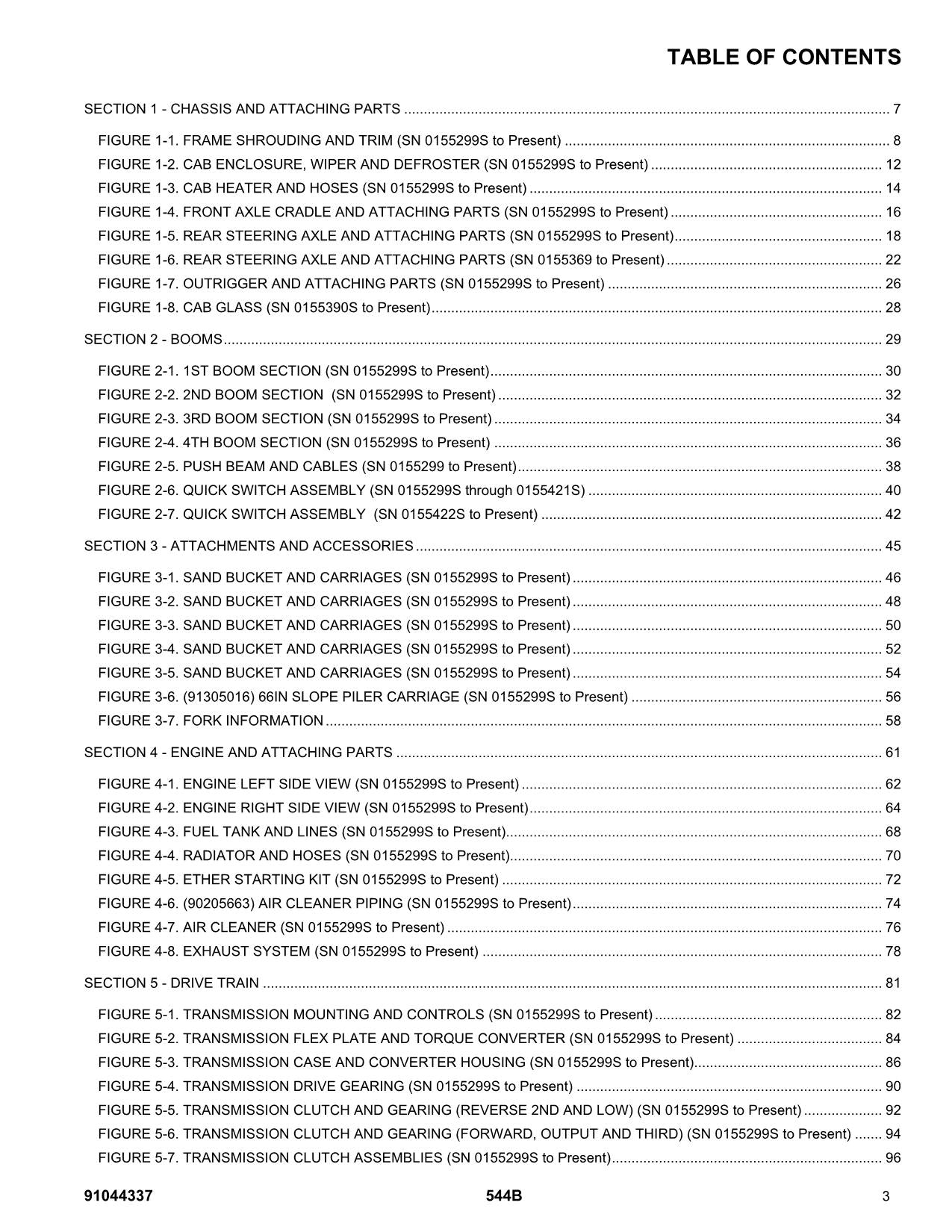 GRADALL 544B Telehandler Parts Catalog Manual