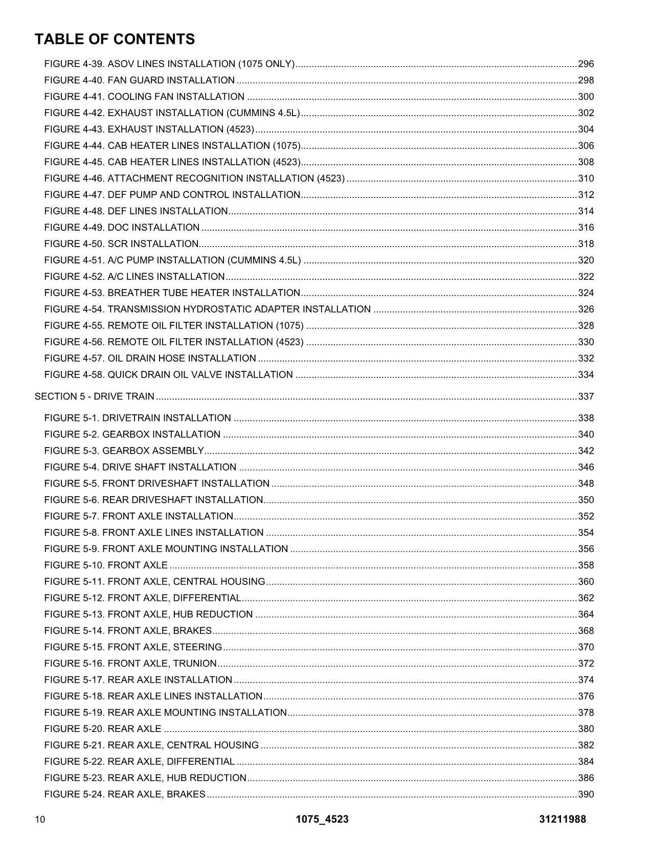 JLG 1075 4523 Telehandler  Parts Catalog Manual