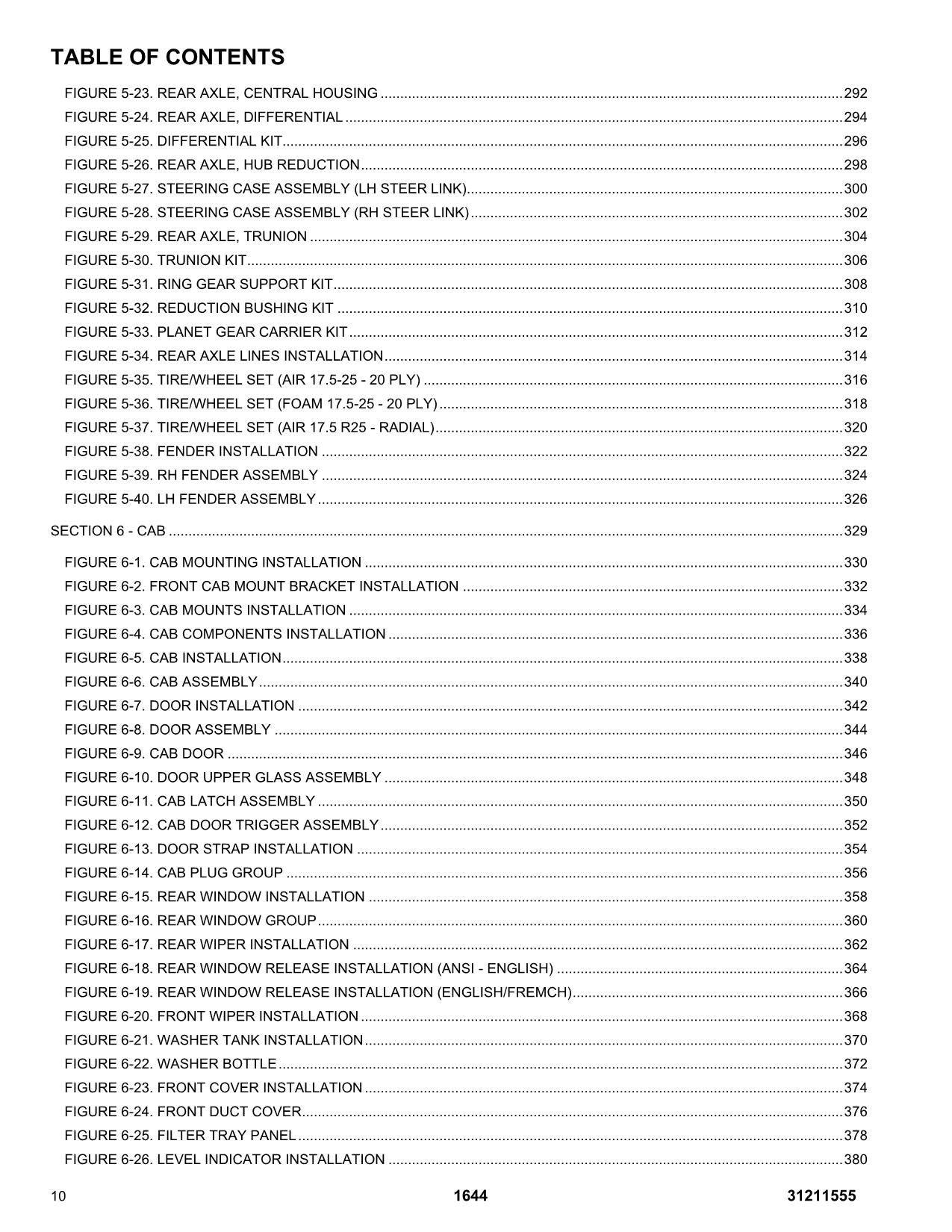 JLG 1644 Telehandler Parts Catalog Manual 31211555