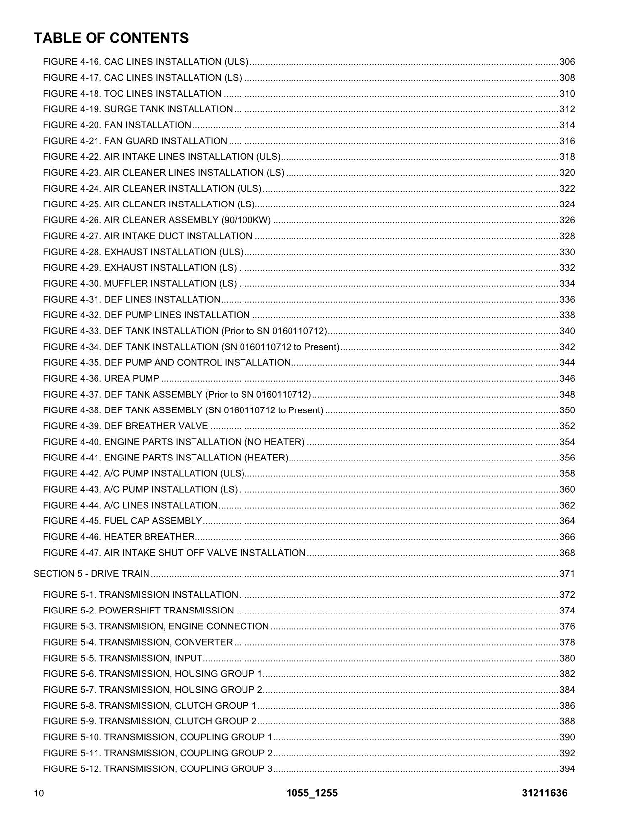 JLG 1055 1255  Telehandler Parts Catalog Manual  31211636