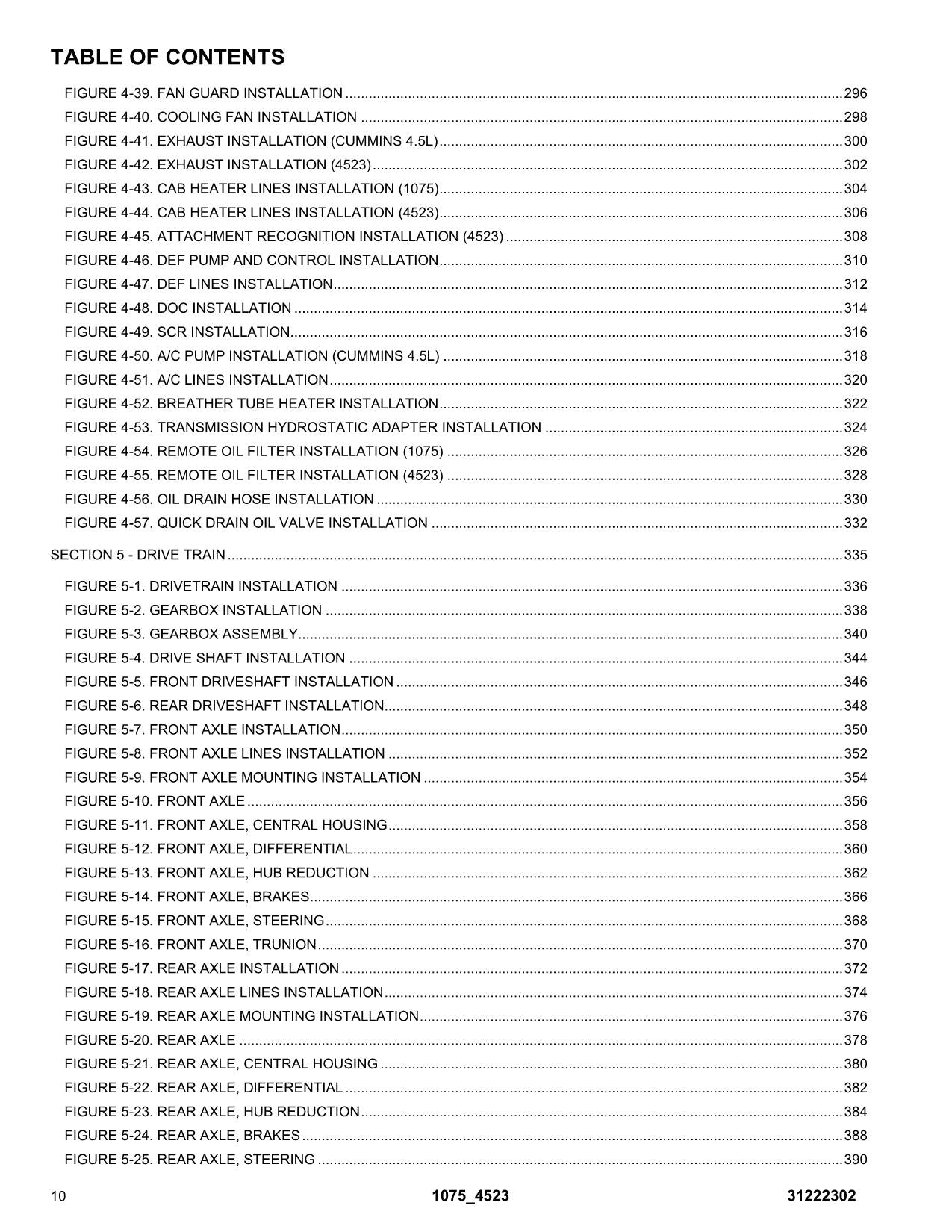 JLG 1075 4523 Telehandler Parts Catalog Manual 31222302