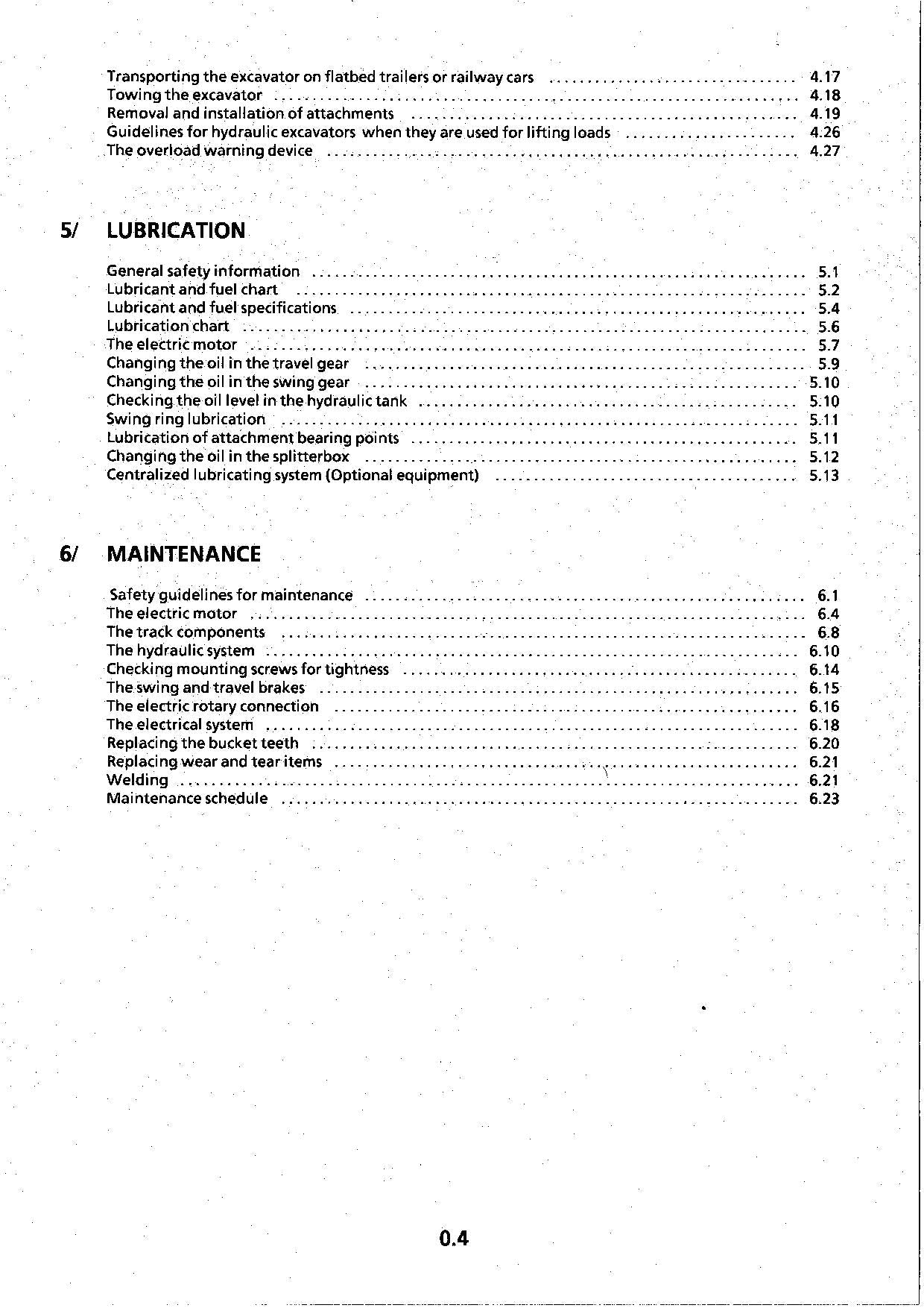 Liebherr R942 Litronic Excavator Operators manual serial 566/101