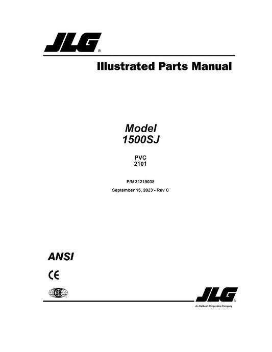 JLG 1500SJ Boom Lift Parts Catalog Manual 31219038