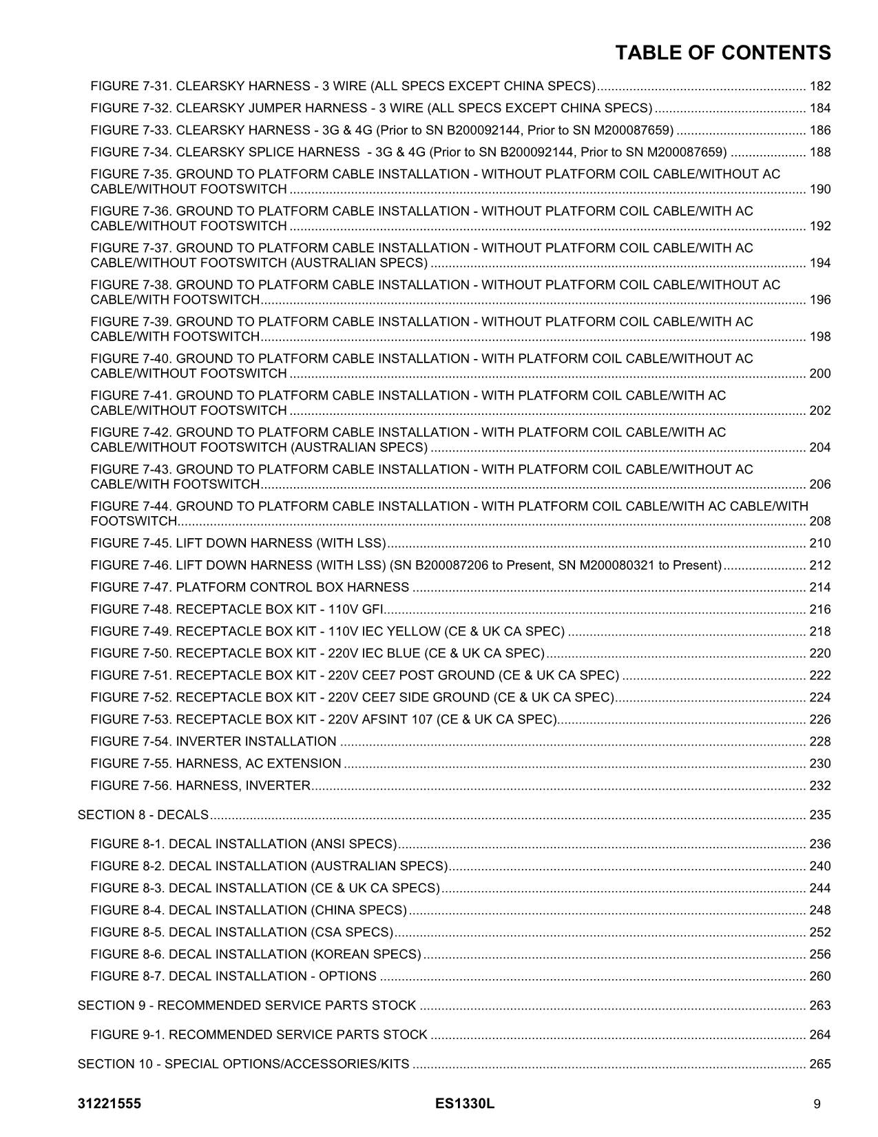 JLG ES1330L Scissor Lift Parts Catalog Hard Copy Manual