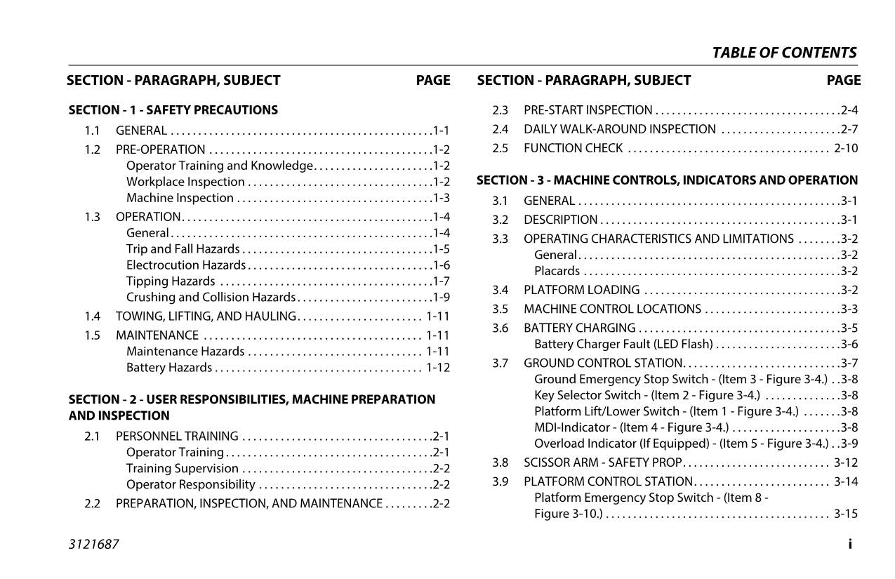 JLG R10 R6 Scissor Lift Maintenance Operation Operators Manual