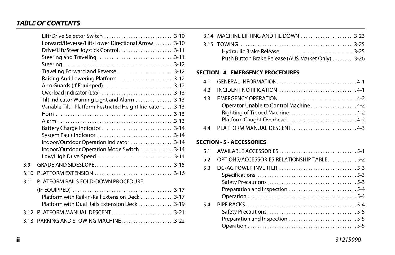 JLG R2632 R3246 Scissor Lift Maintenance Operation Operators Manual 31215090