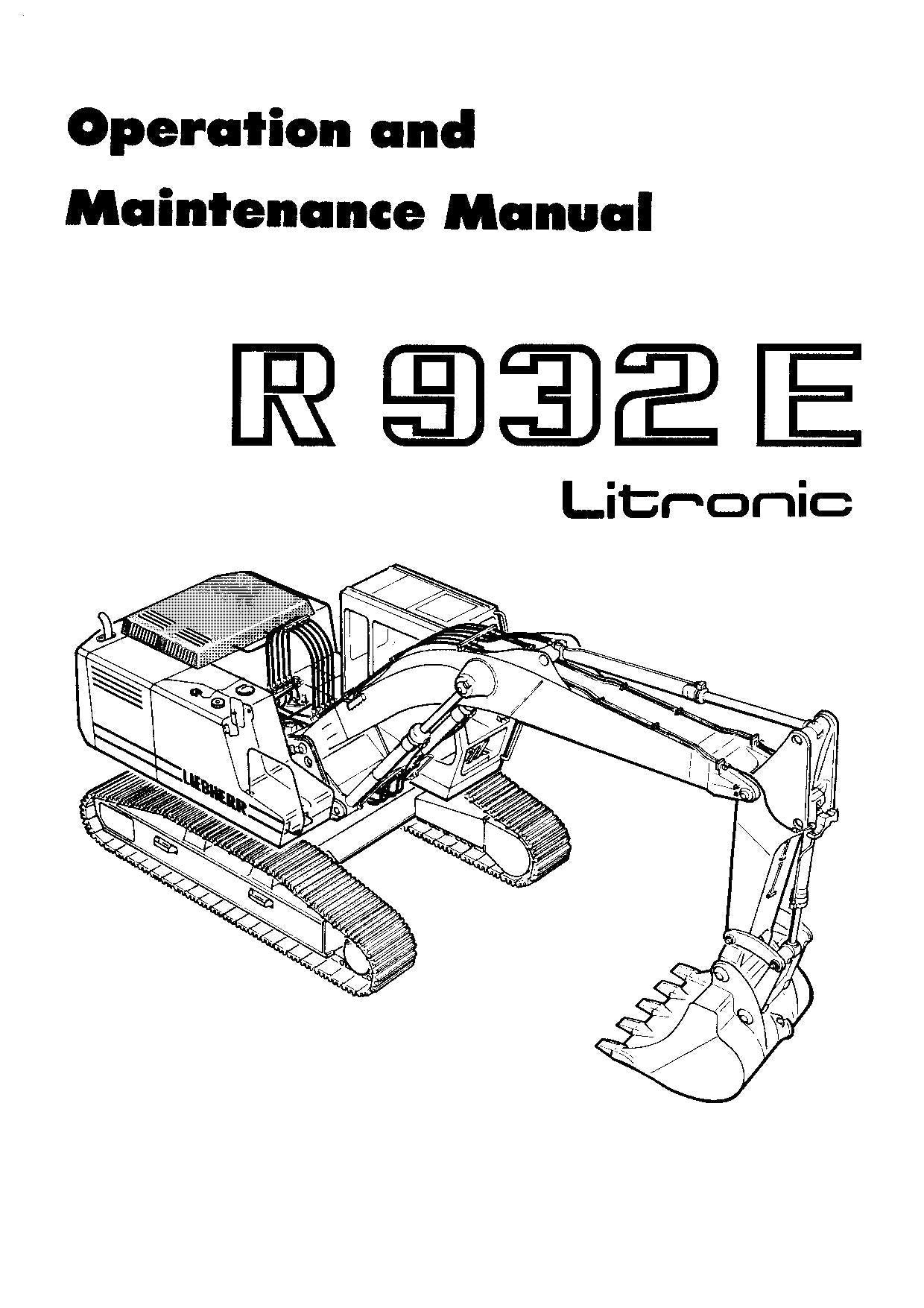 Liebherr ER932 Litronic Excavator Operators manual