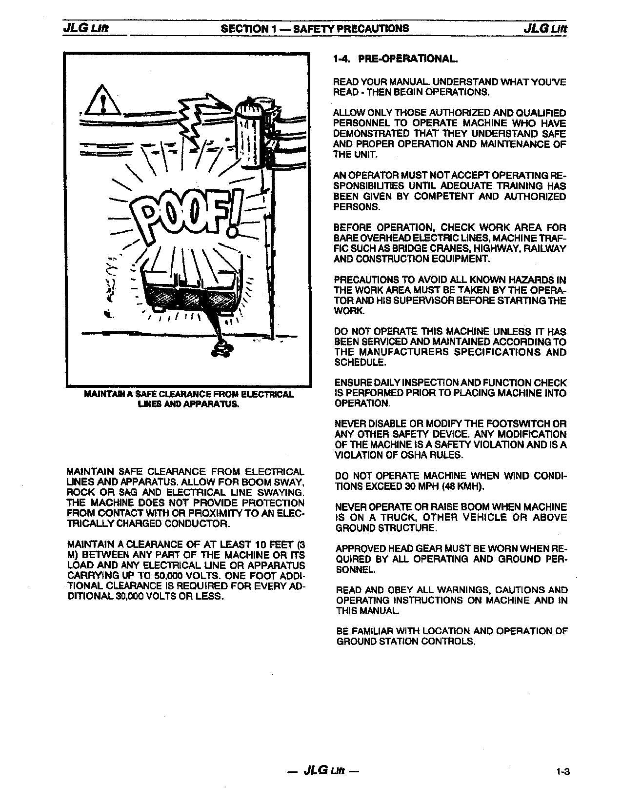 JLG 40H Boom Lift Maintenance Operation Operators Manual