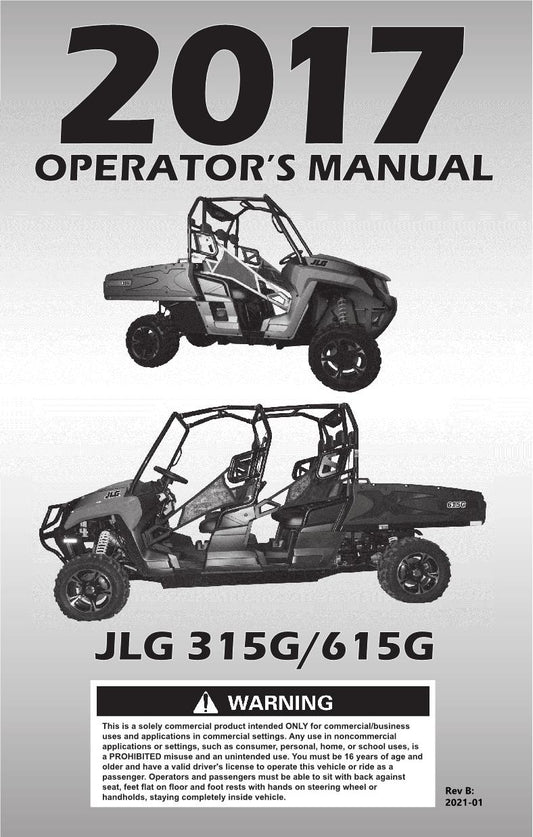 JLG 315G 615G UTV Maintenance Operation Operators Manual