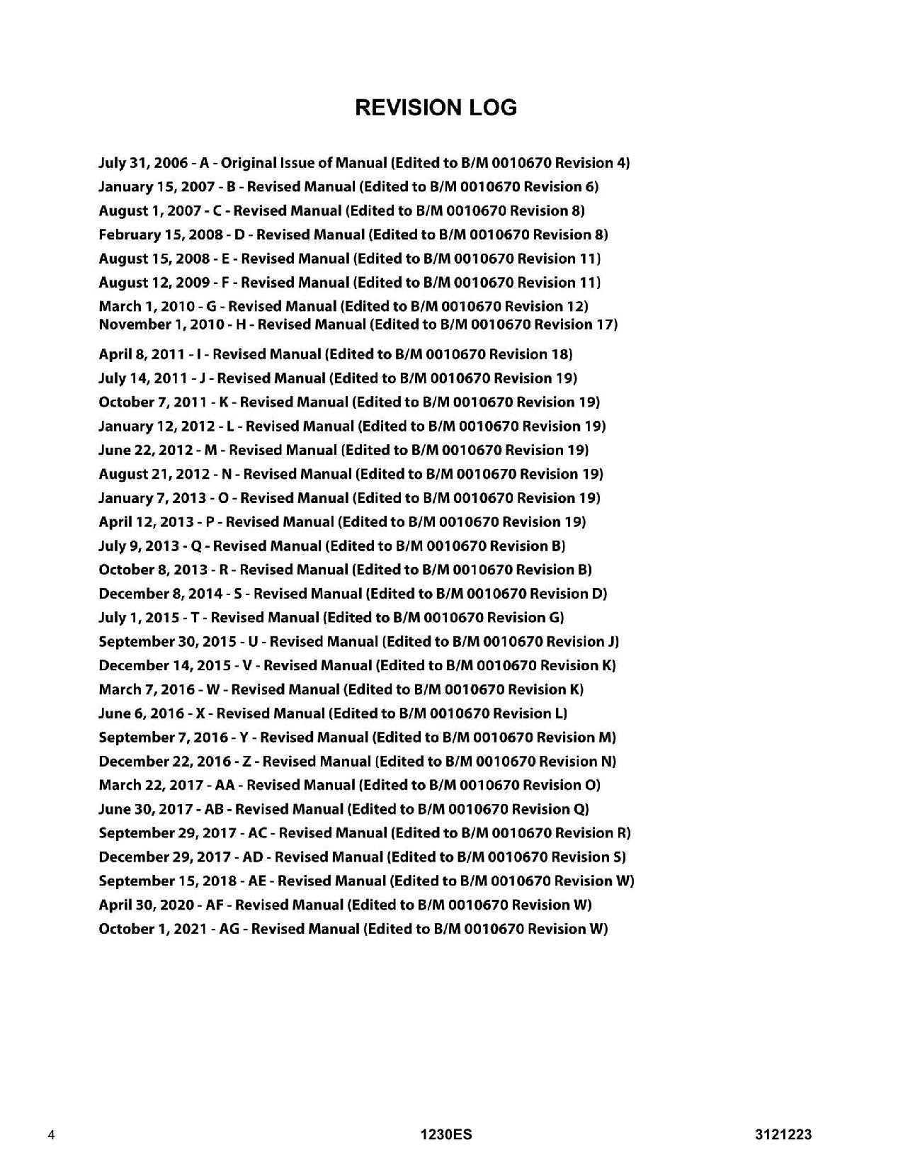 JLG 1230ES Vertical Mast Parts Catalog Manual 3121223