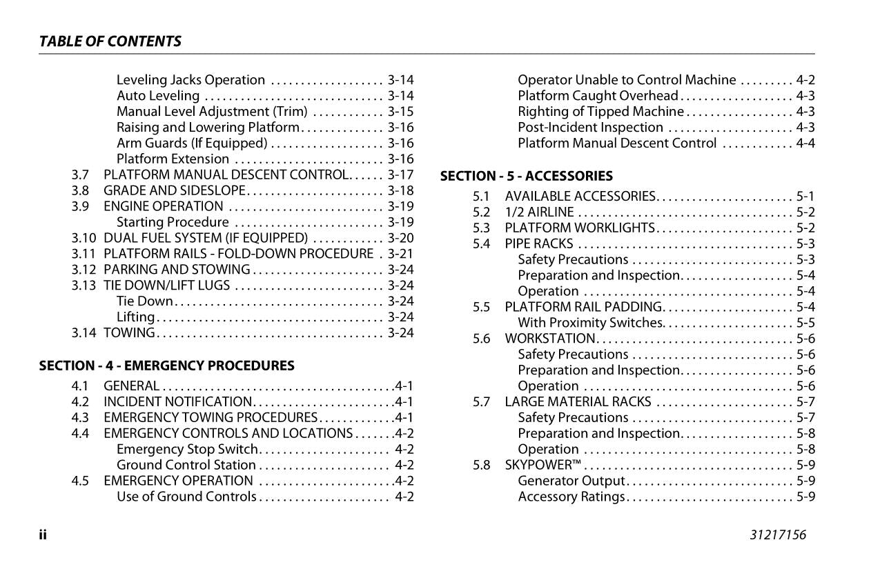 JLG 330LRT 430LRT Boom Lift Maintenance Operation Operators Manual