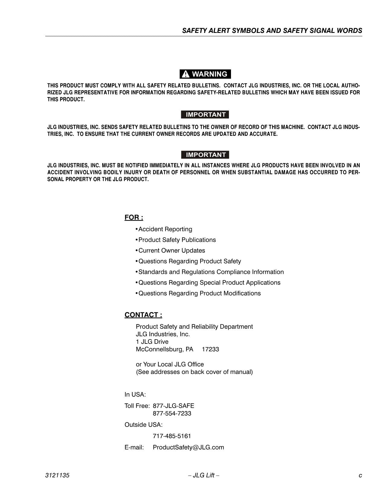 JLG 15DVL 15DVSP 20DVL 20DVSP Vertical Mast Operators Manual