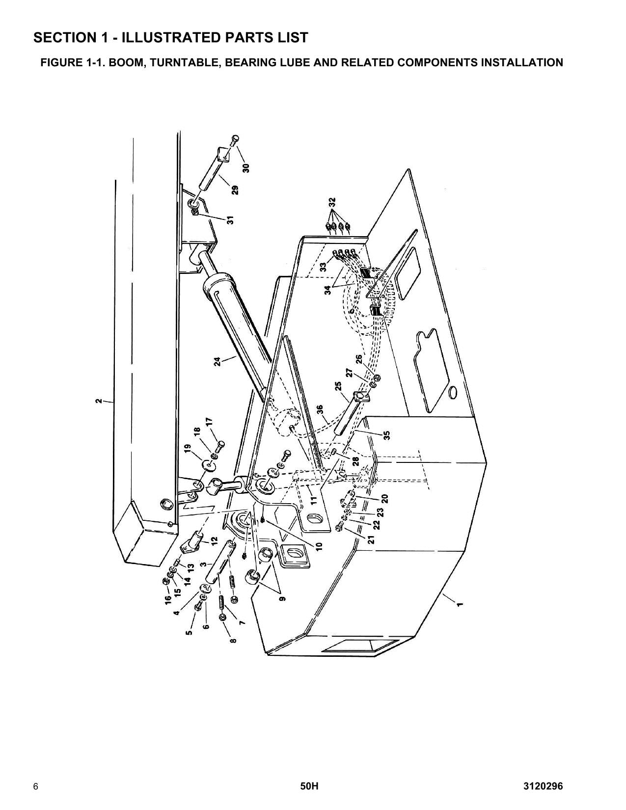 JLG 50H Boom Lift Parts Catalog Manual