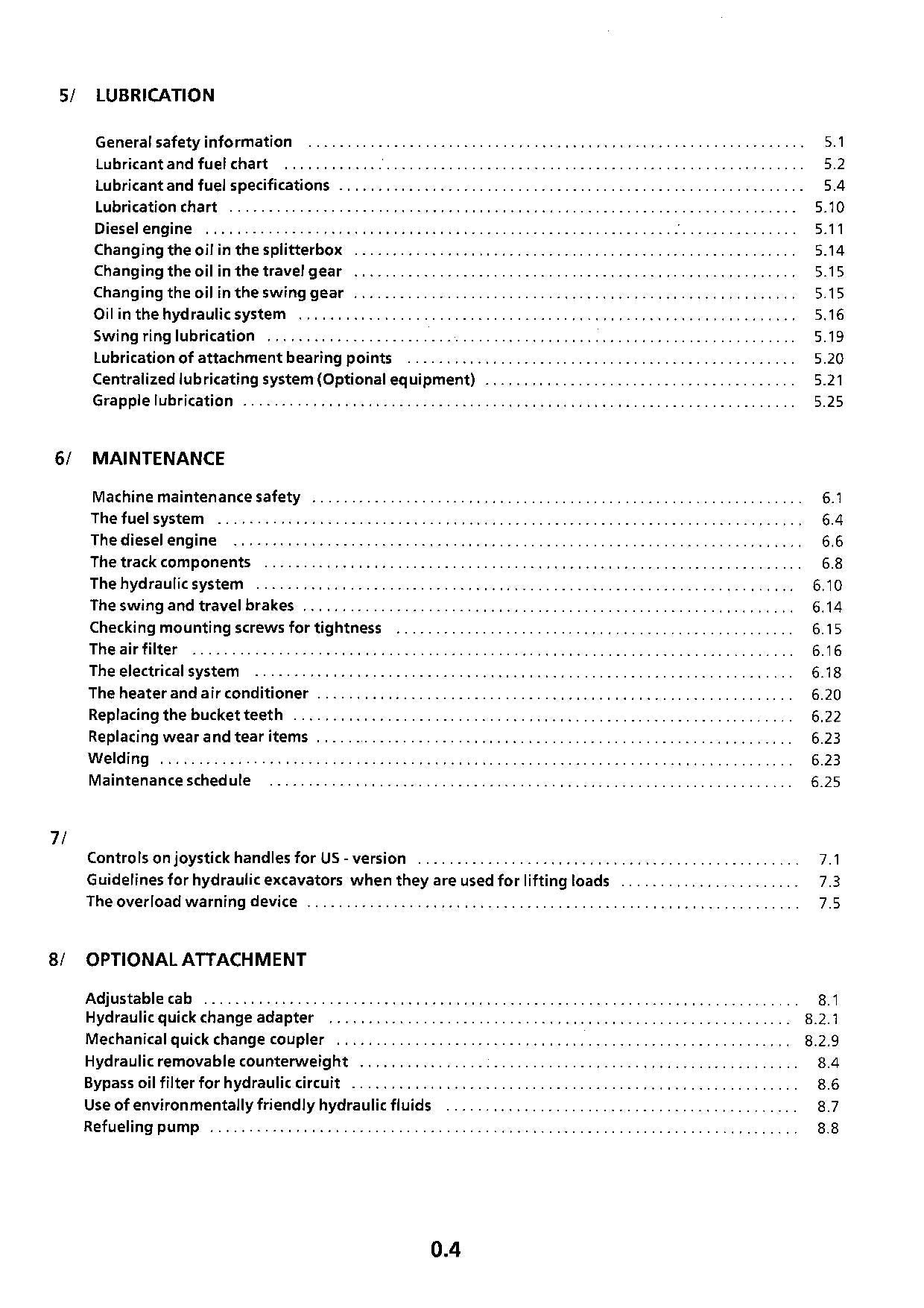 Liebherr R964 B Litronic Excavator Operators manual serial 6001